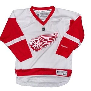 💙 Reebok Kids Youth Size 4-7 Detroit Red Wings NHL Hockey Jersey